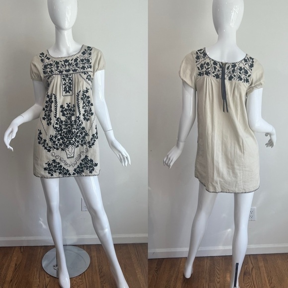 Lerario Beatriz Embroidered Mini Dress Tunic - Picture 6 of 13